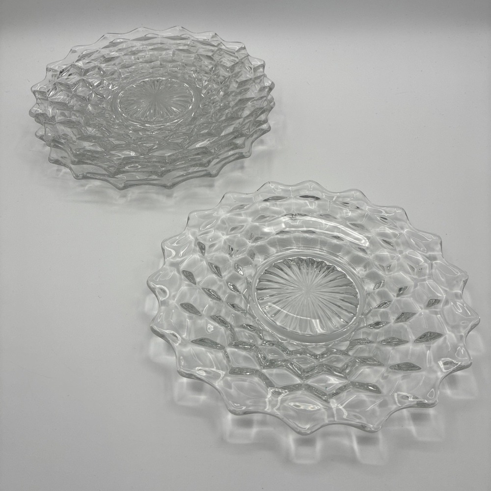 Set of 4 Vintage Fostoria American 7 3/4" Salad Plates